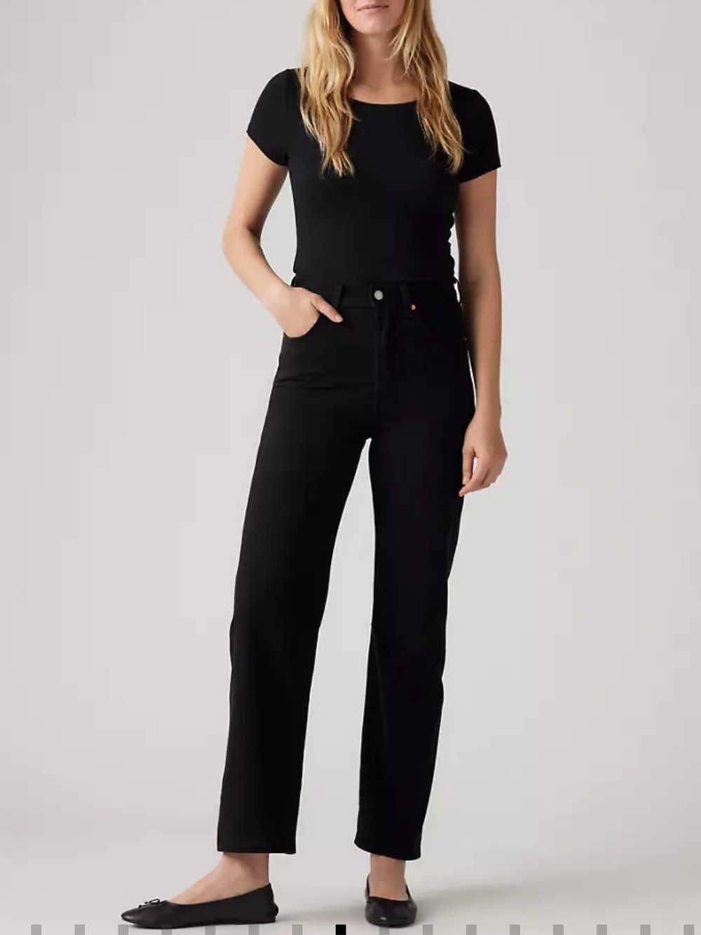 Levi’s Ribcage Straight Ankle Women's Jeans - Black Size 24 x 27
